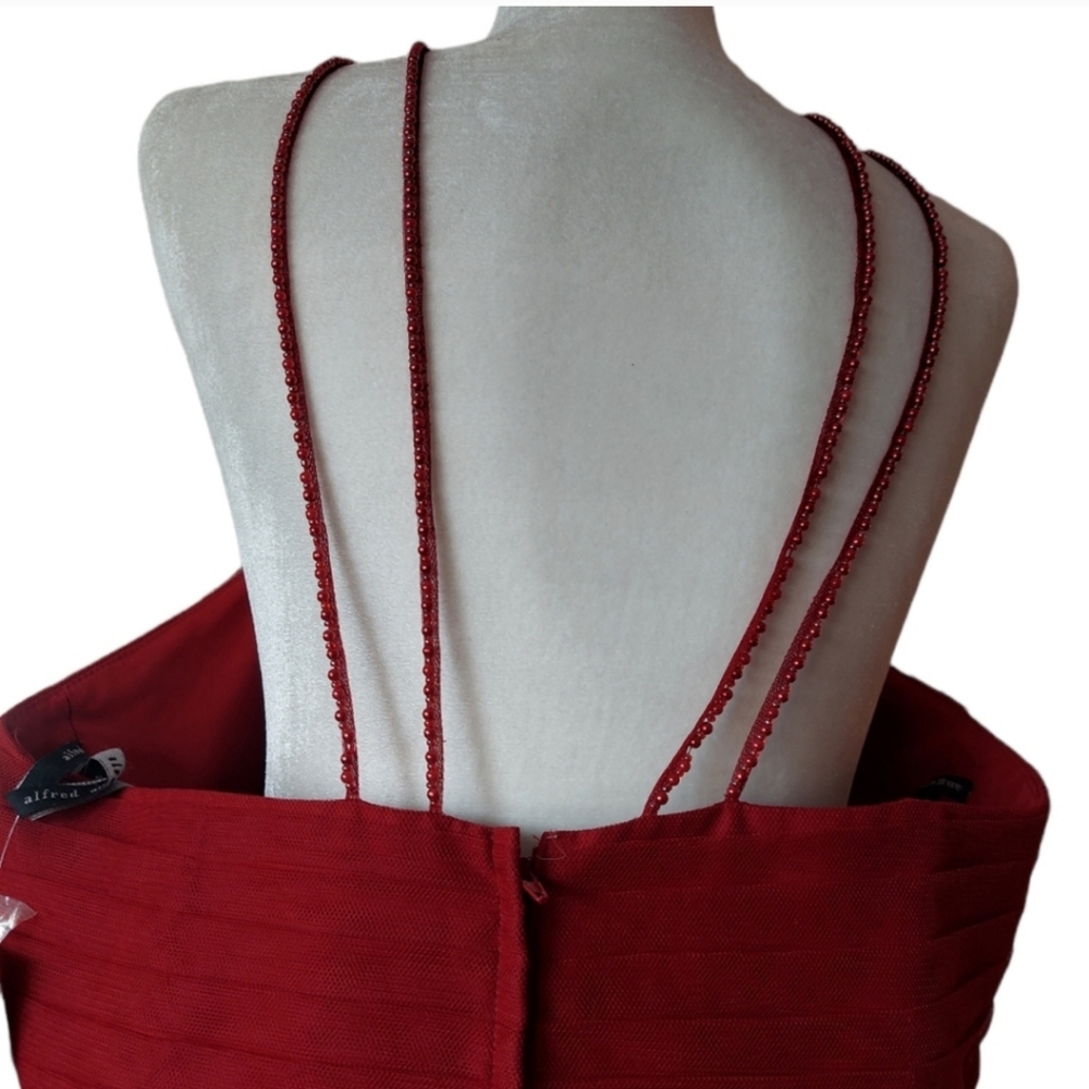 NWT Alfred Angelo Boho Valentine Red Lined Gown. - Picture 6 of 11